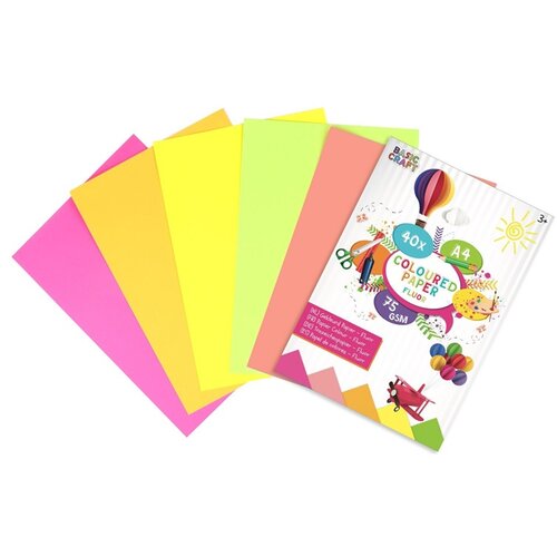  Barven papir fluorescenten A4 - komplet 40 kosov Slike