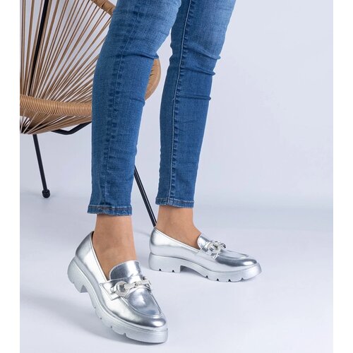 D/CEO marka niezdefiniowana Silver classic oxford shoes with embellishment Amikol Cene
