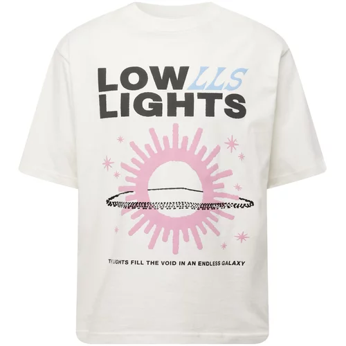 Low Lights Studios Majica 'Galaxy' ecru/prljavo bijela / svijetloplava / roza / crna