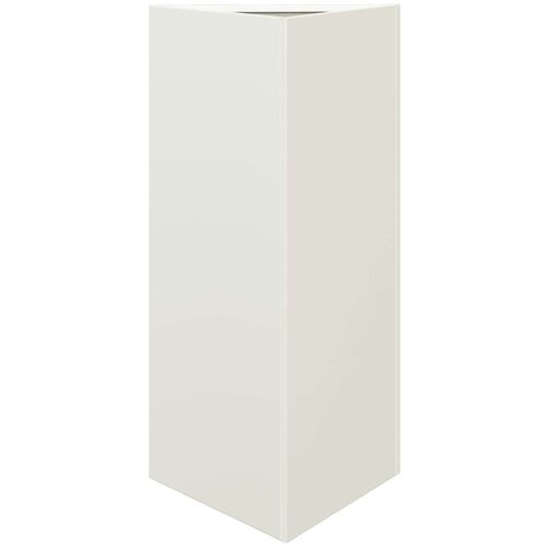 VidaXL Vrtne sadilice 2 kom bijela trokutasta 40x34,5x70 cm čelične Slike