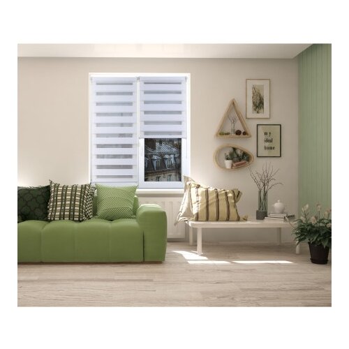 Luance rolo zavjesa zebra 120x180cm - bijela Slike