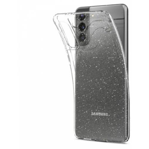 Spigen liquid Crystal ovitek za Samsung Galaxy S21 G991 prozoren z ble&amp;scaron;čicami Slike