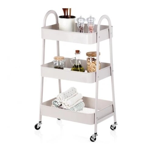 Vilde 568116 - metalna polica sa 3 nivoa (be?, 44&times;31,5&times;78,5 cm Cene