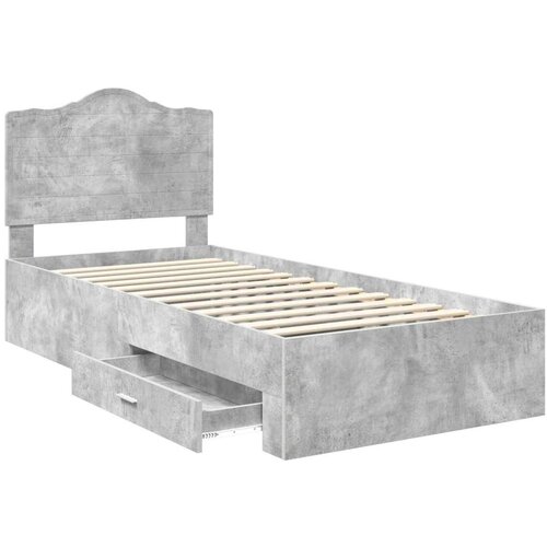  Okvir za krevet s uzglavljem Betonski sivi 100 x 200 cm Slike