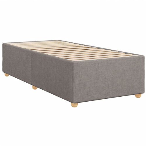  Krevet s oprugama i madracem smeđesivi 100 x 200 cm od tkanine Slike
