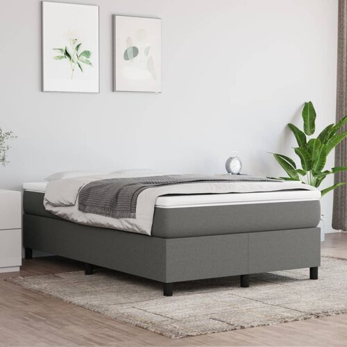 The Living Store Posteljni okvir temno siv 120x200 cm blago - Box Spring Posteljni Okvir, (21515523) Cene