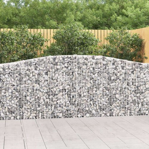  Lučne gabionske ko&amp;scaron;are 20kom 400x30x100/120cm pocinčano željezo Slike