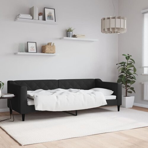  Dnevni krevet crni 80 x 200 cm od tkanine Cijene