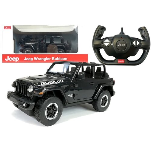 Lean_Toys Otroški Auto R/C Jeep Wrangler Rubicon 1:14 Rastar Črna Cene