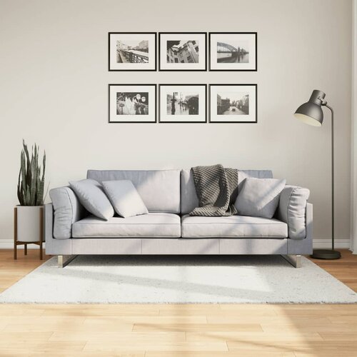vidaXL Tepih OVIEDO kratkih vlakana krem 120 x 120 cm Cene