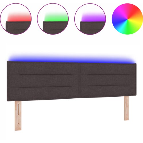  LED uzglavlje Linije dizajna Tamno smeđe 72 cm Tkanina Slike