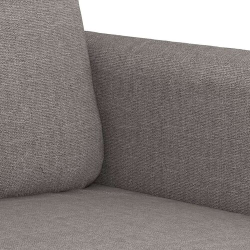 2-dijelni set sofa s jastucima smeđesivi od tkanine Slike
