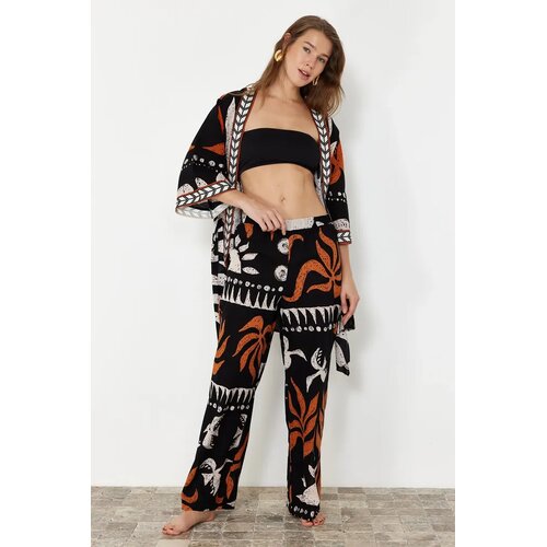 TRENDYOLMILLA Ženske pantalone Tbess24Pl00020, Crne Slike