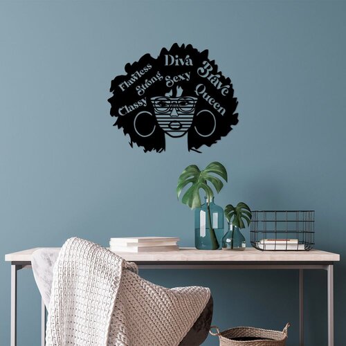 Wallity Zidna dekoracija Diva Sexy Classy - 474, 58 x 70 cm, Crna Cene