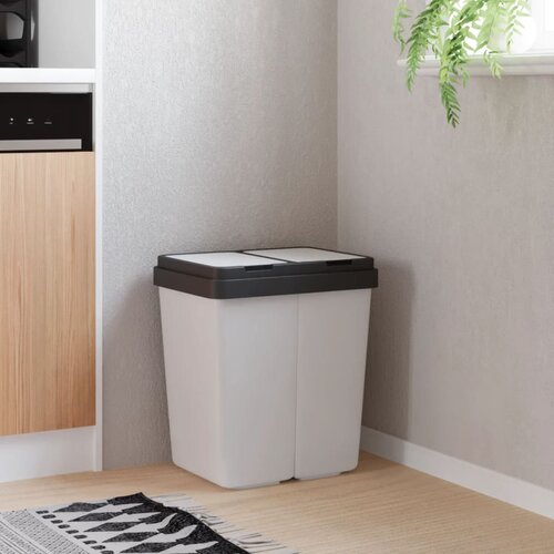 vidaXL Dvostruka kanta bijela 2 x 25 L Cijene