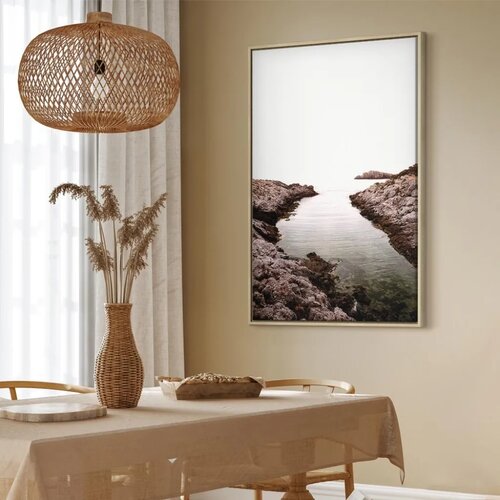  Slika - Rocky Harbor (1 Part) Vertical 80x120 U prirodnom drvenom okviru Cene