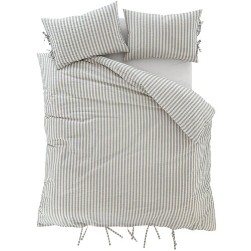 Pineapple Elephant Plava posteljina za bračni krevet 200x200 cm Zanzibar Stripe &amp;ndash; Slike