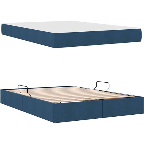  Krevet s madracem i skladi&amp;scaron;tem Plava 140 x 190 cm Poliester Slike
