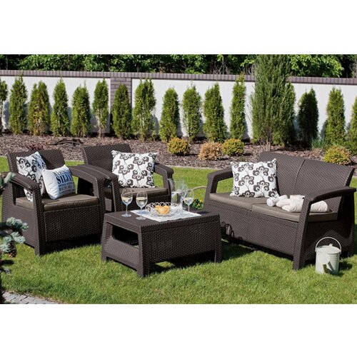 Keter Baštenska garnitura Corfu Set braon/bež Cene