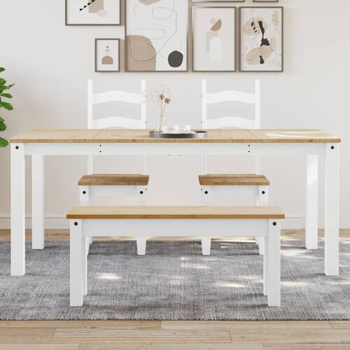 vidaXL Blagovaonski stol Panama bijeli 180x90x75 cm masivna borovina Cijene