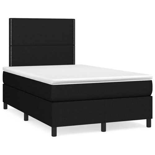  box spring s madracem LED crni 120 x 190 cm od tkanine Cijene