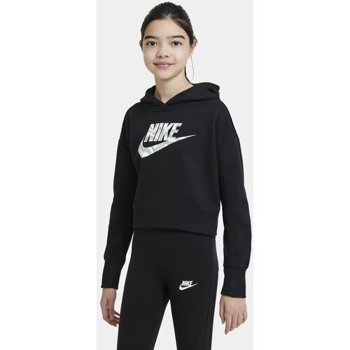 Nike duks za devojčice SPORTSWEAR CROPPED HOODIE crna DC9763 Slike