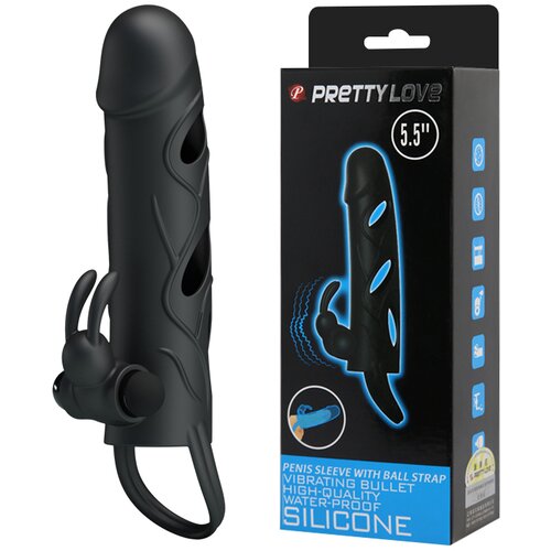 Pretty Love navlaka za penis sa prstenom za testise i vibracijom &amp;mdash; BI 26216 Slike