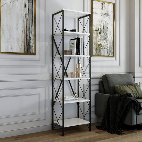 Hanah home suadiye - white whiteblack bookshelf Cene