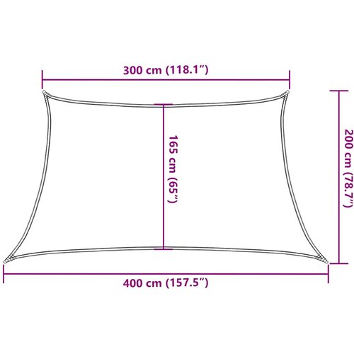  Jedro za za&amp;scaron;titu od sunca 160 g/m&amp;sup2; terakota 3/4 x 2 m HDPE Slike