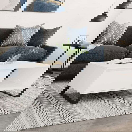  Stolić za kavu bijeli 90 x 60 x 35 cm od konstruiranog drva Cijene