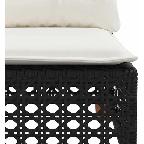  7-dijelni set vrtnih sofa od poliratana s jastucima crni Crna 63.5 x 63.5 x 62 cm Slike