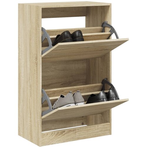  The Living Store Omarica za čevlje sonoma hrast 60x34x96,5 cm inženirski les - Omarica Za Čevlje, (21485550) Cene
