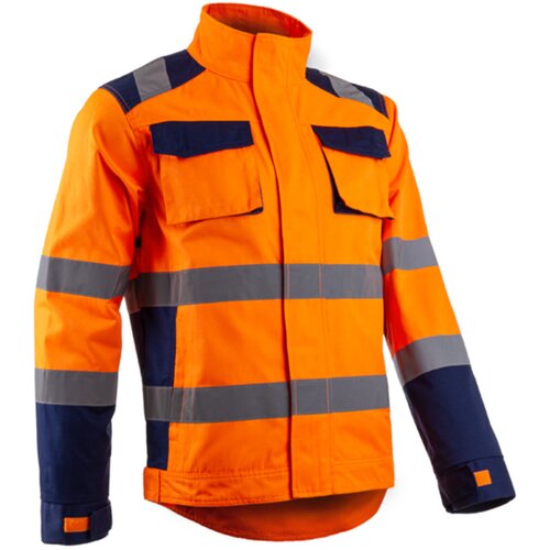  Signalizirajuća za&amp;scaron;titna Hi-viz jakna HIBANA narančasto-plava Slike