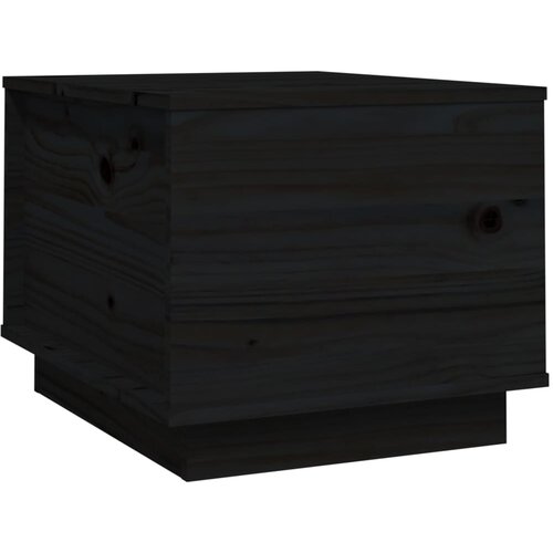 Maison Chic Klubska mizica - kavna mizica - Nizka mizica črna 40x50x35 cm trdna borovina, (21754548) Slike