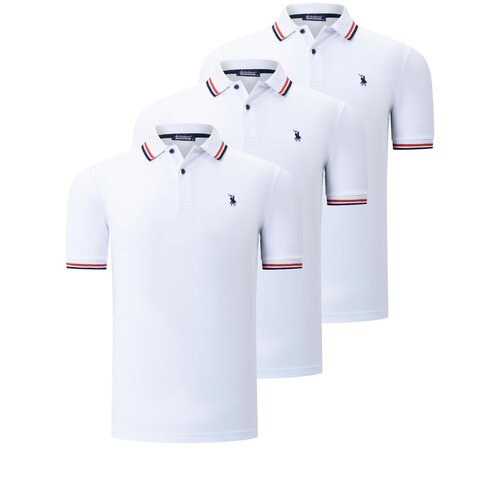 Dewberry TRIPLE SET T8594 MENS T-SHIRT-WHITE-WHITE-WHITE Slike