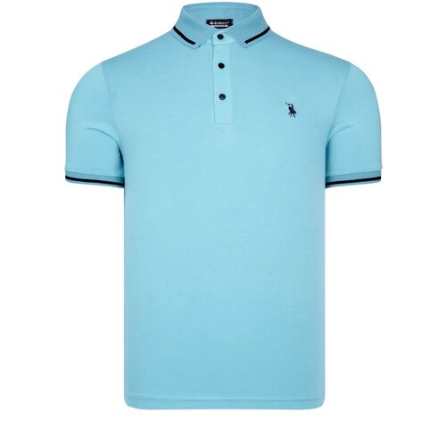 Dewberry T8586 MENS POLO COLLAR T-SHIRT-CYAN Slike