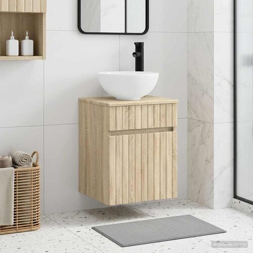  Umivaonik s policom za zid Hrast sonoma 39 x 35 x 63 cm Cene