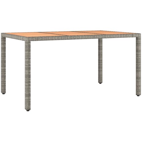  5-dijelni vrtni bistro set od poliratana s jastucima sivi Siva 150 x 90 x 75 cm Slike