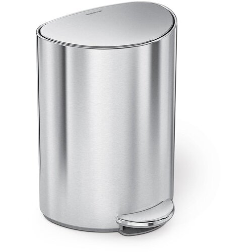 Simplehuman Kovinski ko&amp;scaron; za smeti s pedalom v mat srebrni barvi 6 l &amp;ndash; Slike