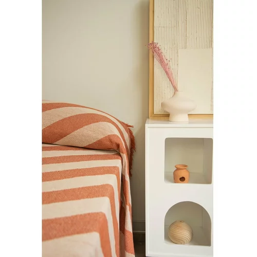 Really Nice Things Ciglasti/bež prekrivač za bračni krevet 240x240 cm Terracota Lines –