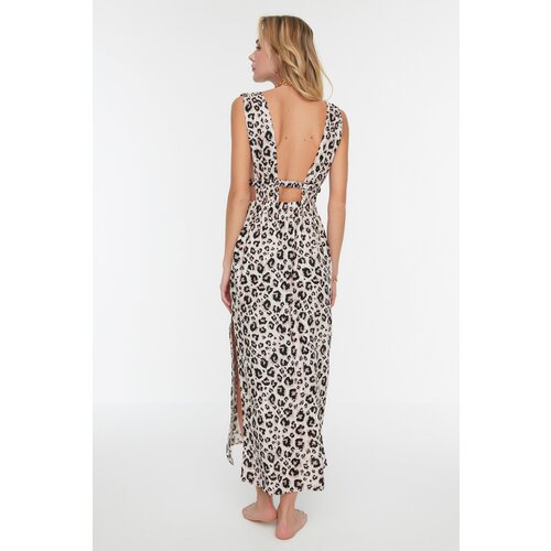 Trendyol Leopard Patterned Viscose Dress Cene