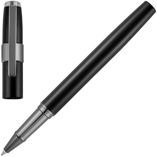 Cerruti Rollerball Zoom Soft 1881 – Tintenroller, Mattschwarz, Verchromt, Schwarze Mine
