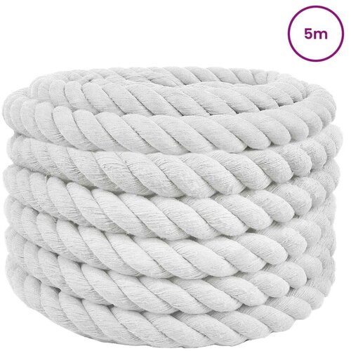  Pamučno uže 50 mm 5 m Bijela 100% Pamuk - Bijela 50 mm 5 m Cene