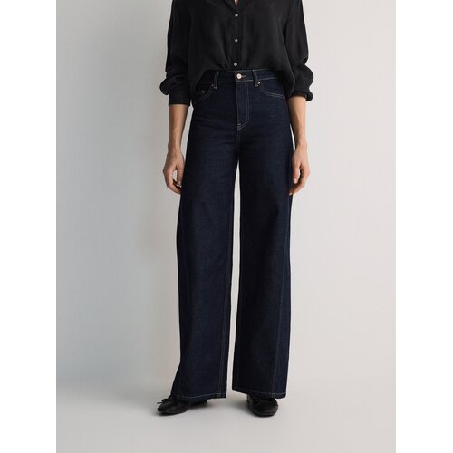 Reserved Wide leg traperice - steel blue Cijene