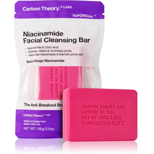 Carbon Theory Facial Cleansing Bar Niacinamide sapun za či&amp;scaron;ćenje lica Pink 100 g Slike