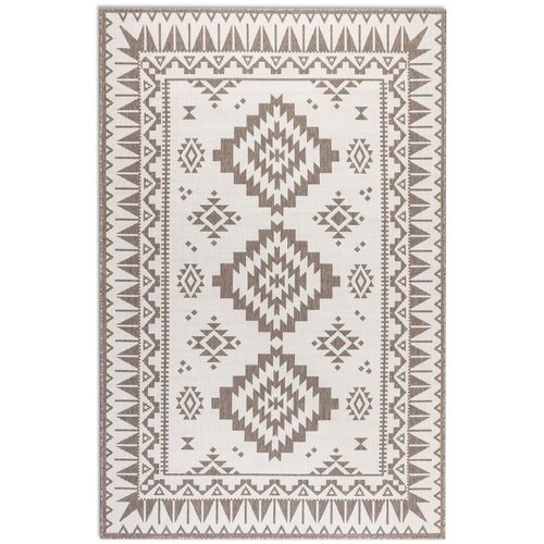 Elle Decoration Smeđi/krem vanjski tepih 160x230 cm Gemini – Cene