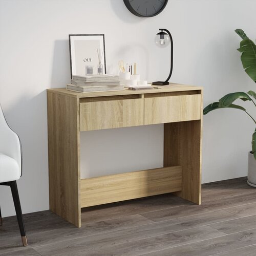 vidaXL Konzolni stol boja hrasta sonome 89 x 41 x 76,5 cm čelični Cijene