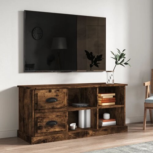 VidaXL TV omarica dimljeni hrast 102x35,5x47,5 cm inženirski les Slike
