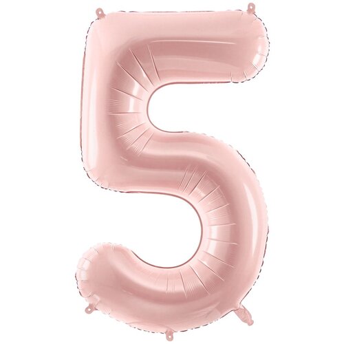 PARTY DECO folija balon številka ''5'', 72cm, svetlo roza Cene