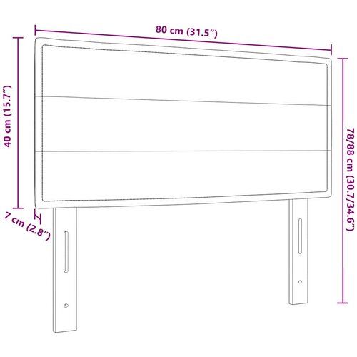  LED glava kreveta s LED trakama Tamno siva 80 cm tkanina Slike
